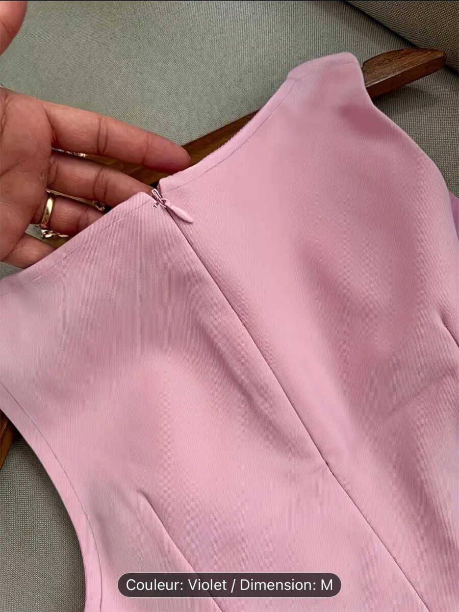 Robe Élégante Rose Nœuds