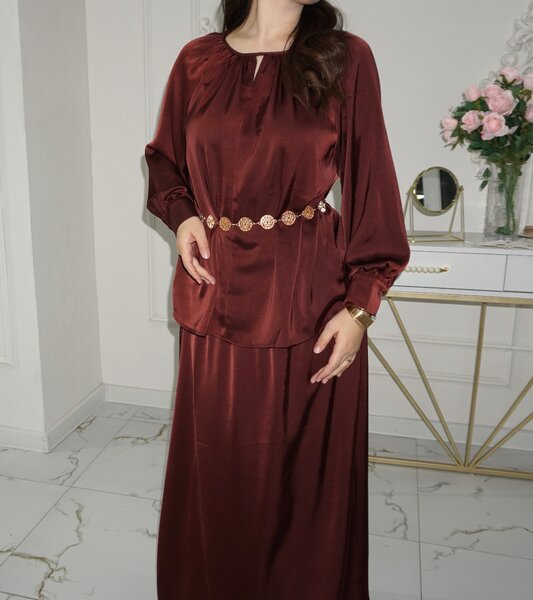 двойка из японского шелка, платье, рубашка, юбка