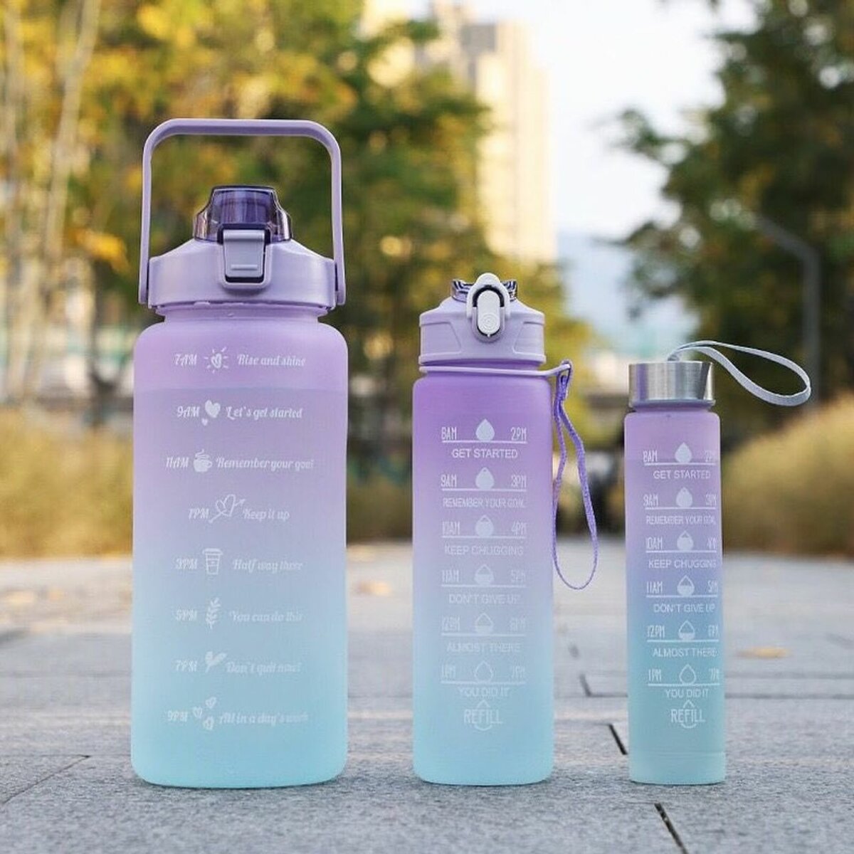 3 IN 1 MOTIVATIONAL WATER BOTTLES