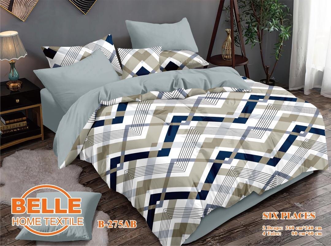 Draps en coton 3places