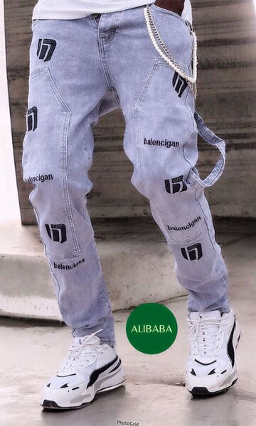 Jean tendance avec motif unique