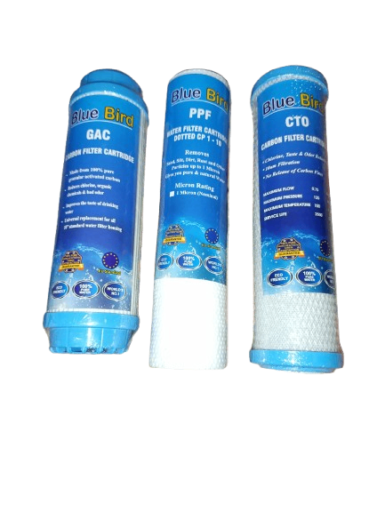 3 Pcs Ro water filter Cartridge, PPF, UDF AND CTO