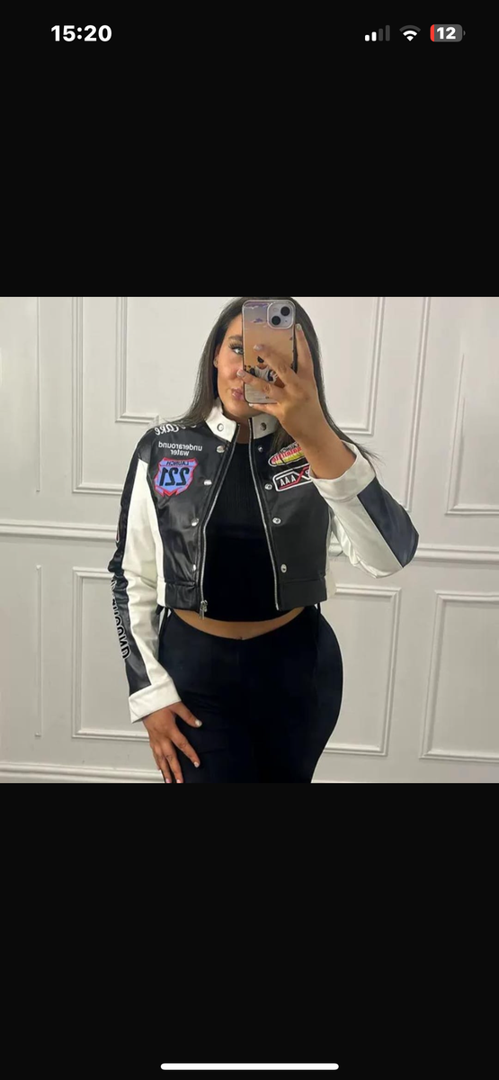 Veste en cuir tendance femme