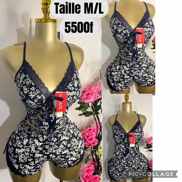 Pyjama Femme Dentelle Floral