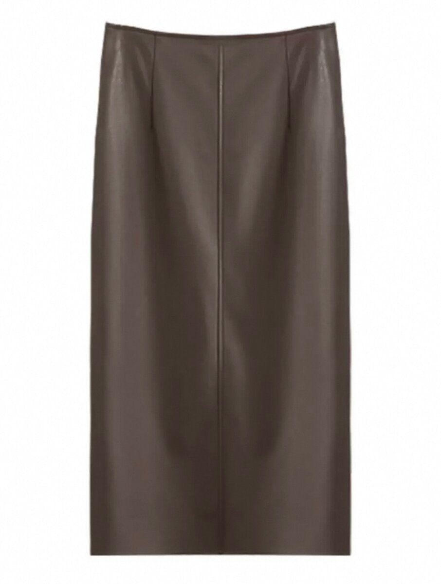 Юбка прямая из эко -кожи