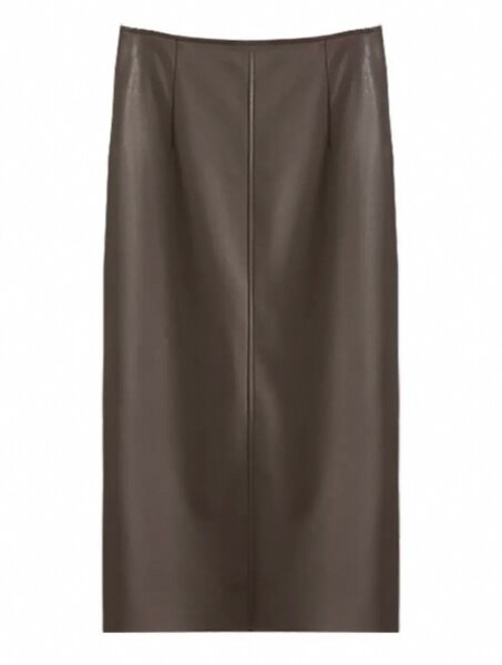 Юбка прямая из эко -кожи