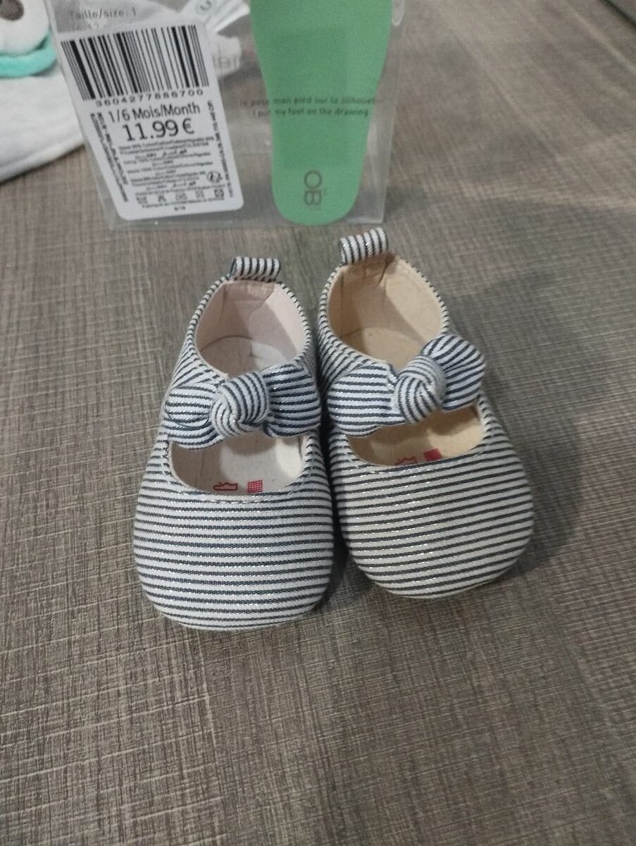 Chaussons Bébé Rayés  " Obaibi