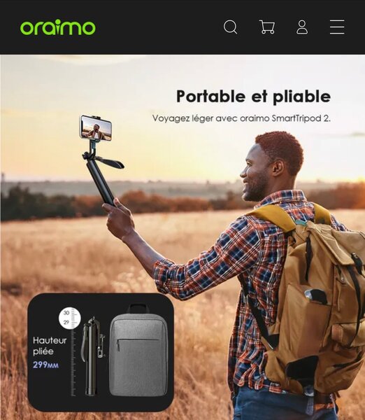 Oraimo SmartTripod Pliable