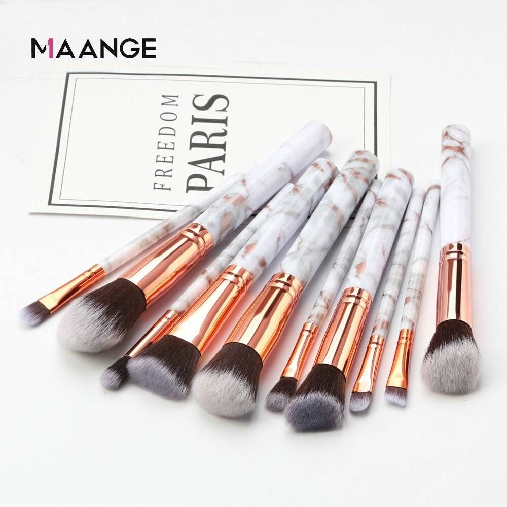 10 Pcs professional makeup brush Set Powder Foundation