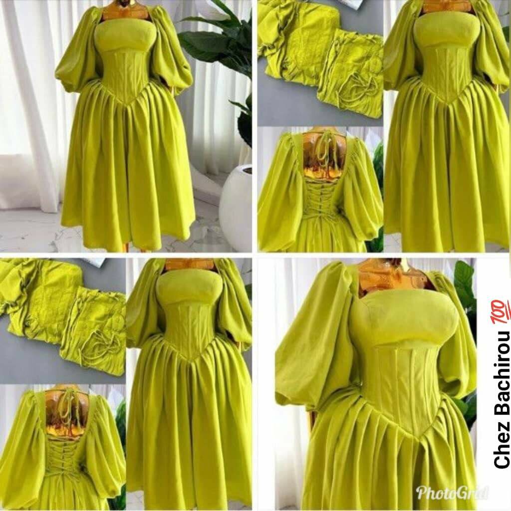 Robe Haute Couture Verte