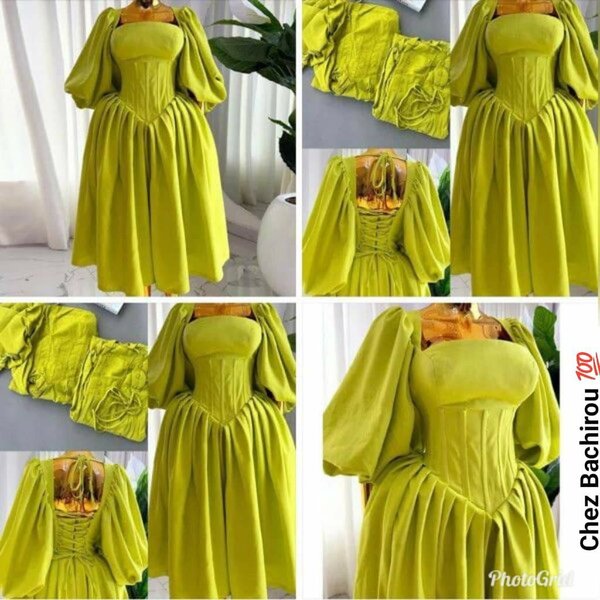 Robe Haute Couture Verte