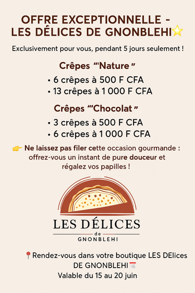 Délices Crêpes Nature 6 pcs