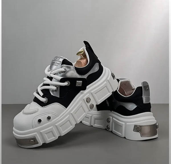Baskets Chunky Noir et Blanc