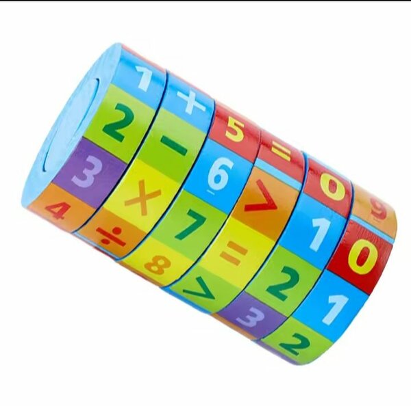 Bloc rotatif en bois maths