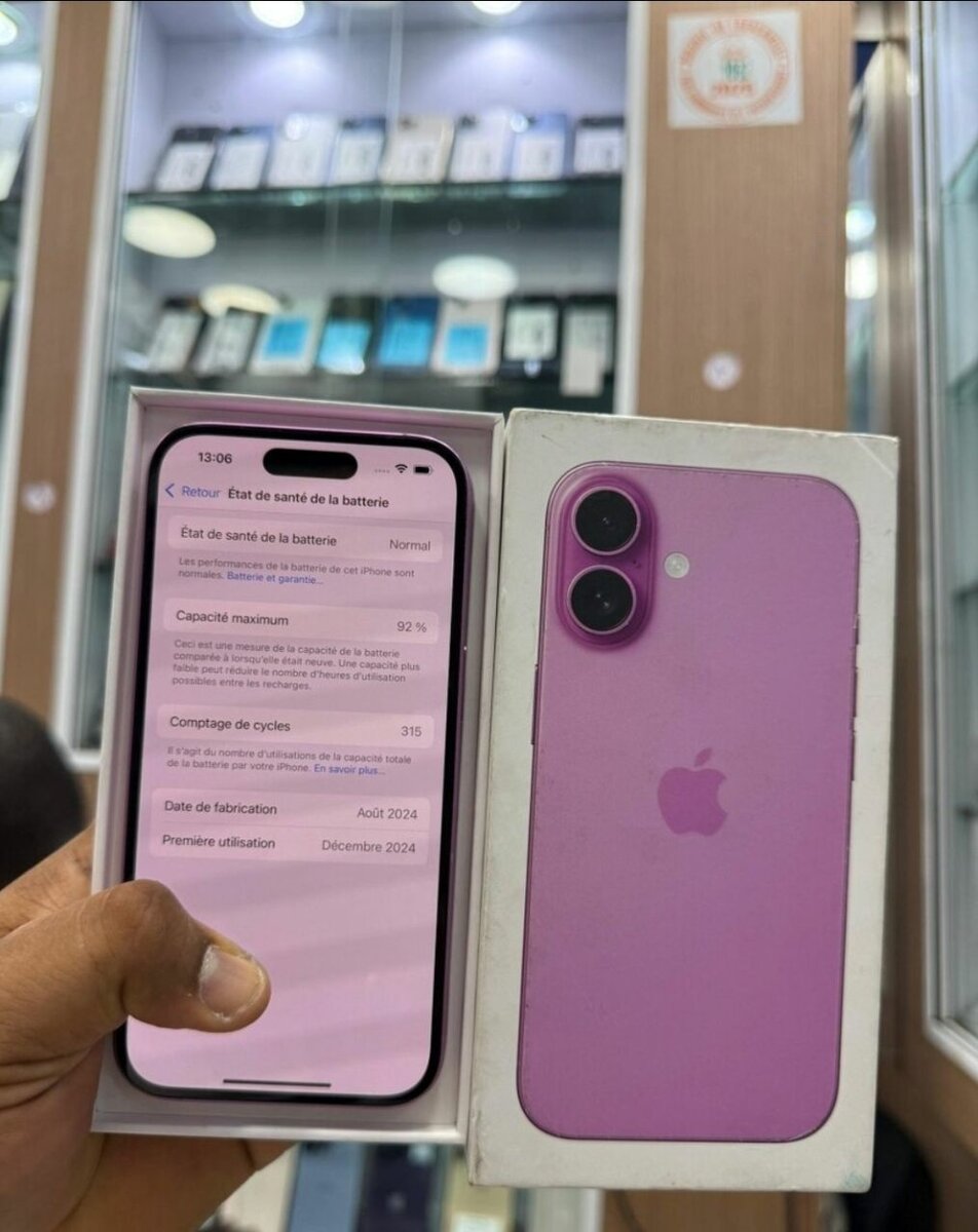 Smartphone dernier modèle rose