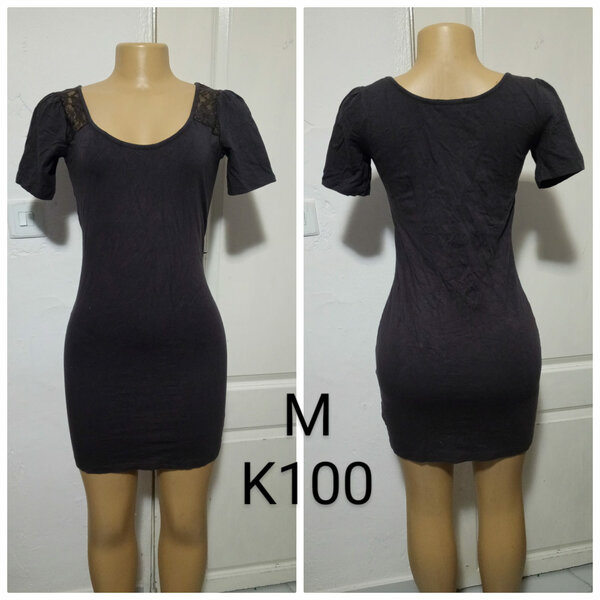 Women's black short dress, size M