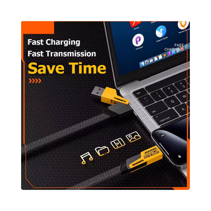 The 4-in-1 USB-C Cable with PD 65W fast charging