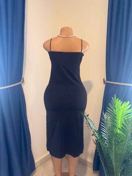 Black stretchy slit dress in Uk 8-12