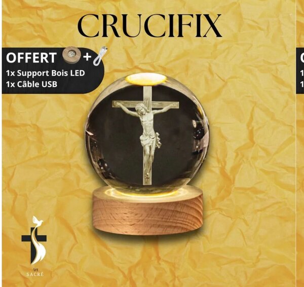 Boule de Cristal LED Religieuse