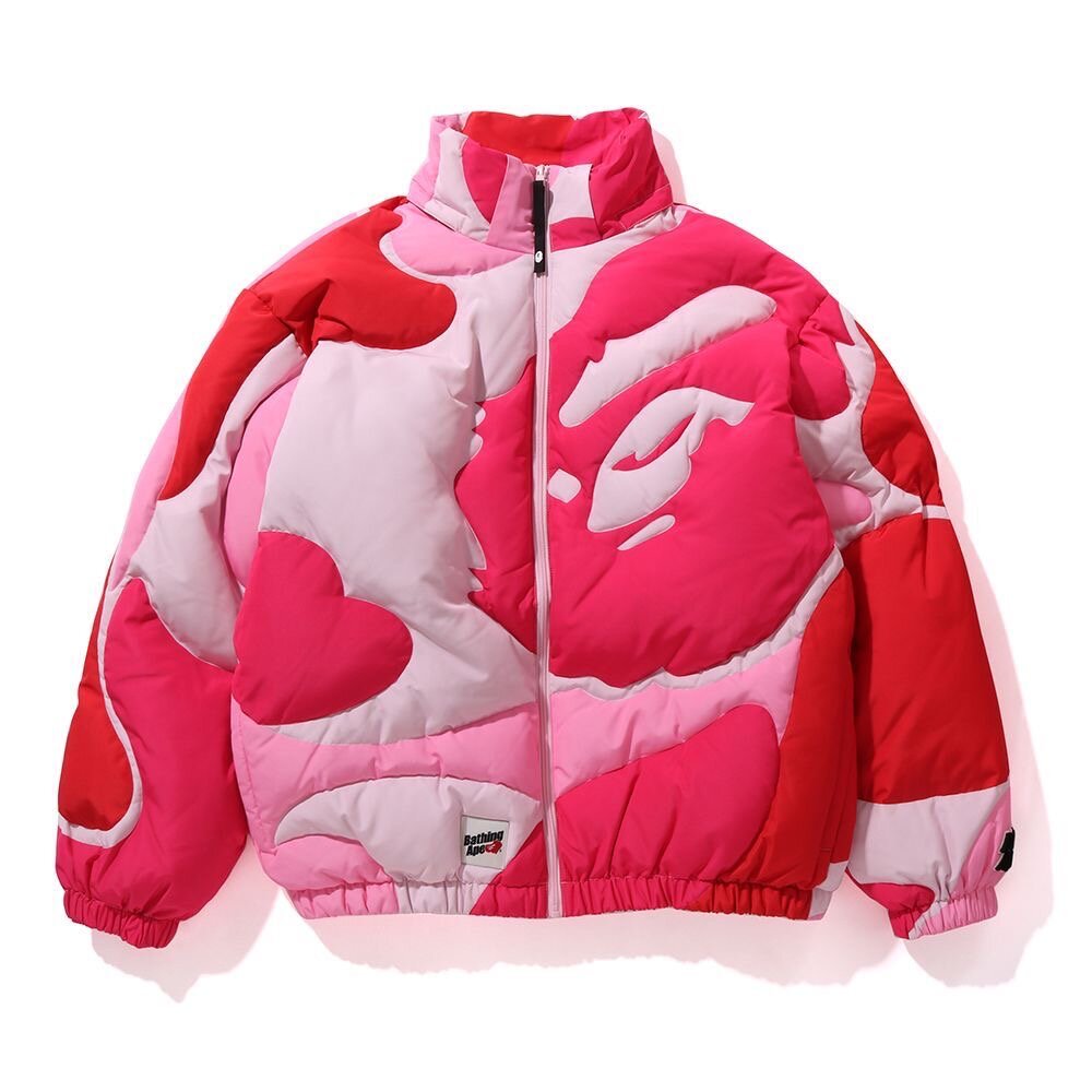 Veste en cuir croco rouge