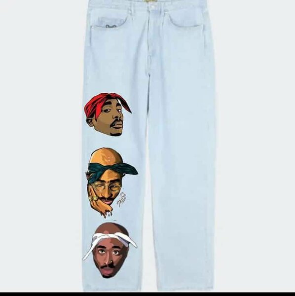 Jean en denim graphique tendance