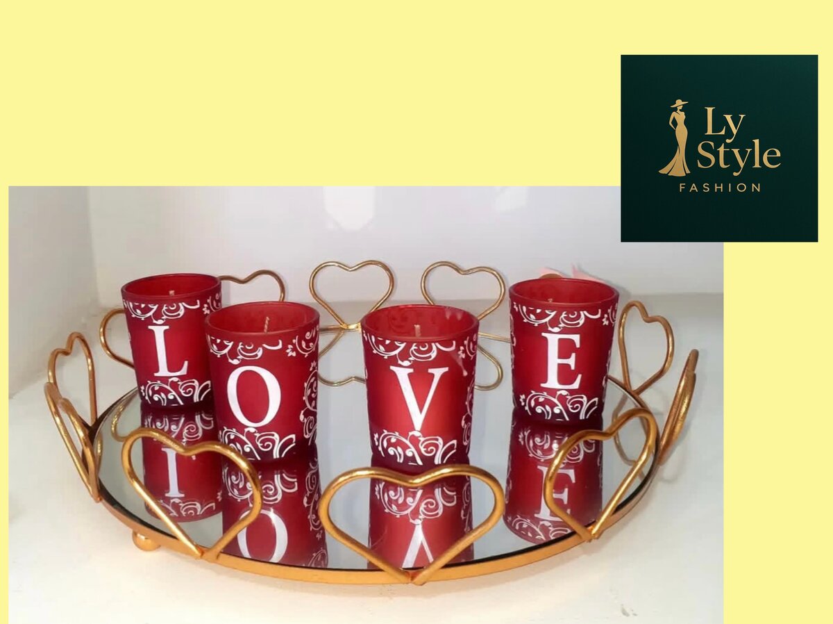 Bougies parfumées en verre LOVE