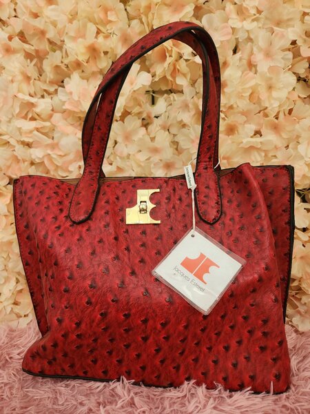 Sac à main cuir rouge élégant