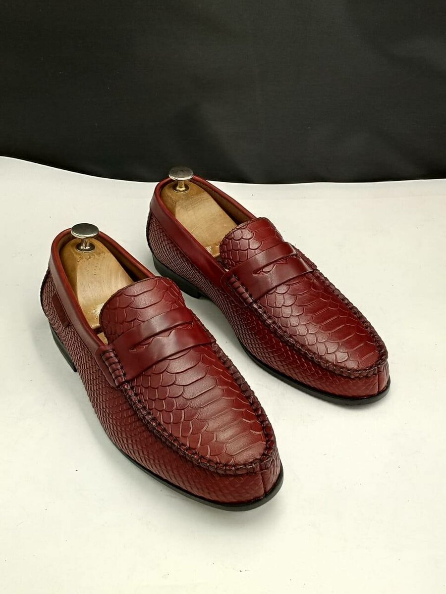 Chaussures homme en cuir marron