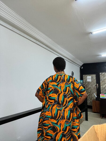 Robe colorée en wax africain