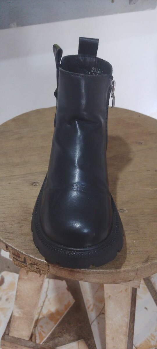 Bottes chelsea en cuir noir