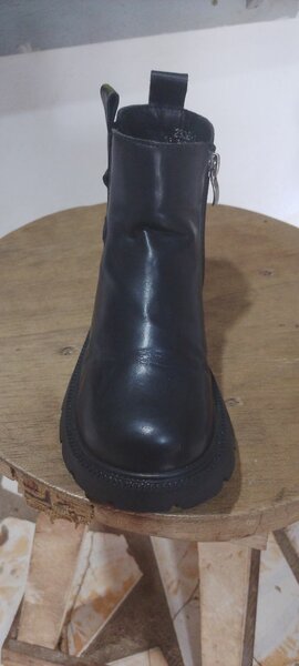 Bottes chelsea en cuir noir