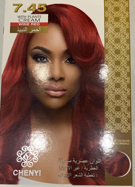 Teinture de cheveux rouge