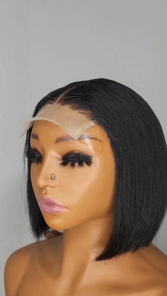 8" Double Drawn Bob, 4x4 Lace