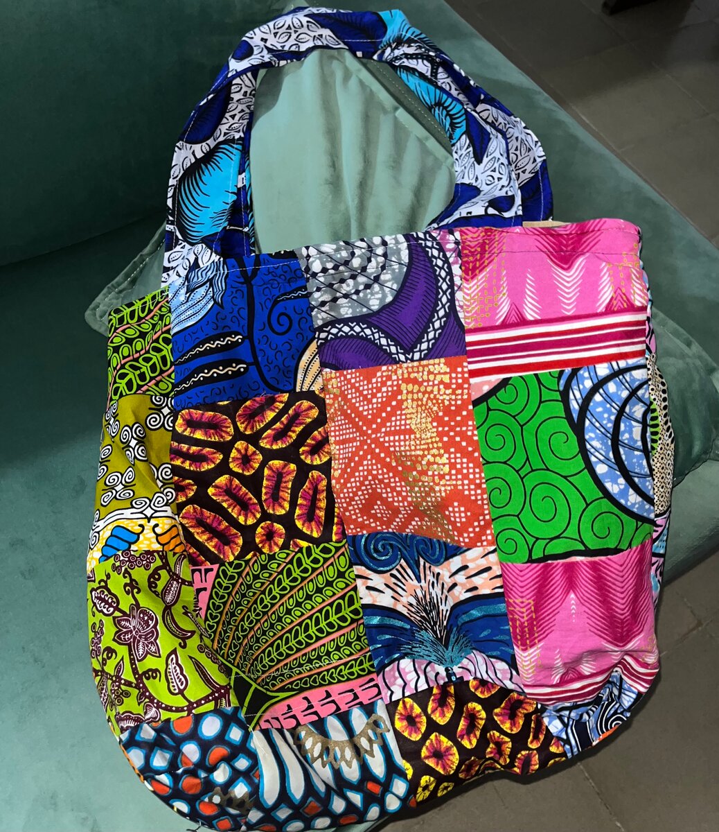 Sac cabas en patchwork coloré