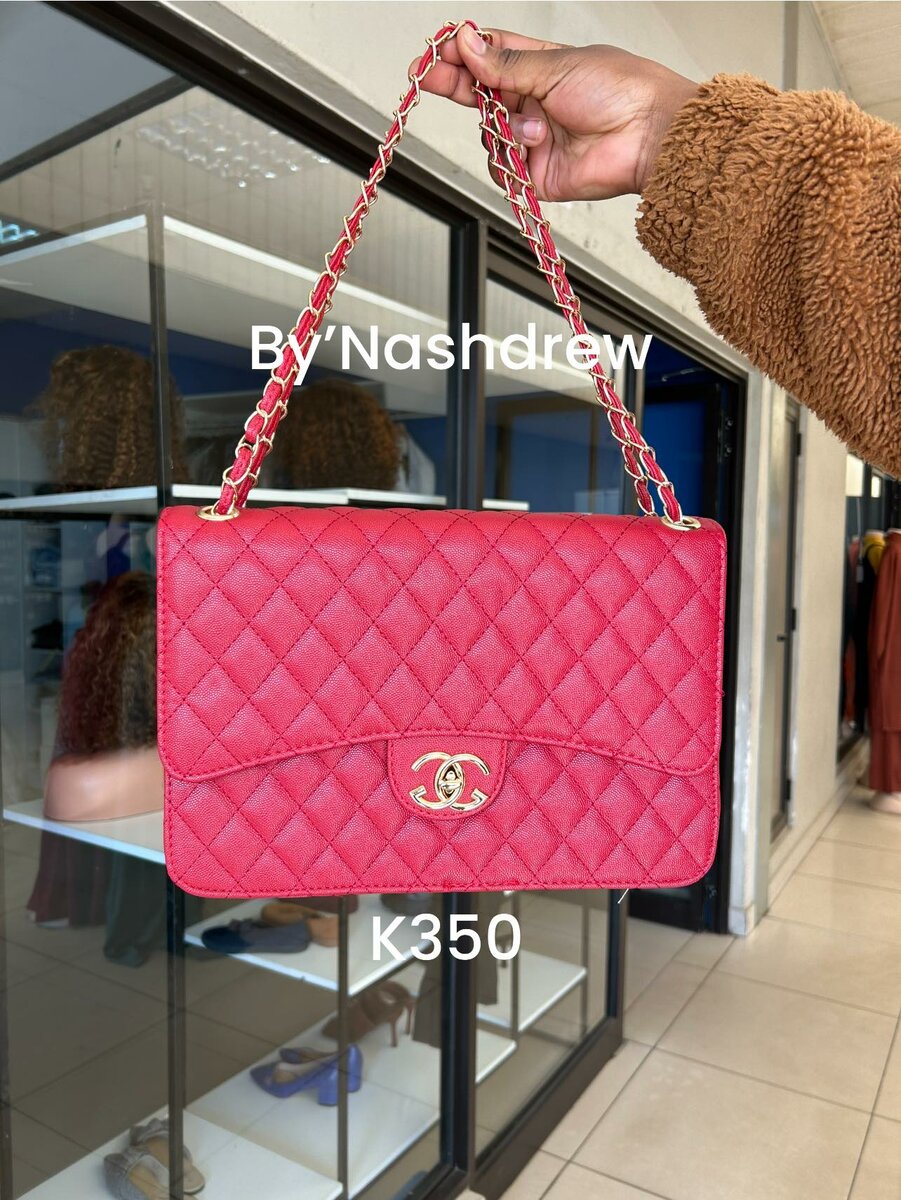 Women's red handbag