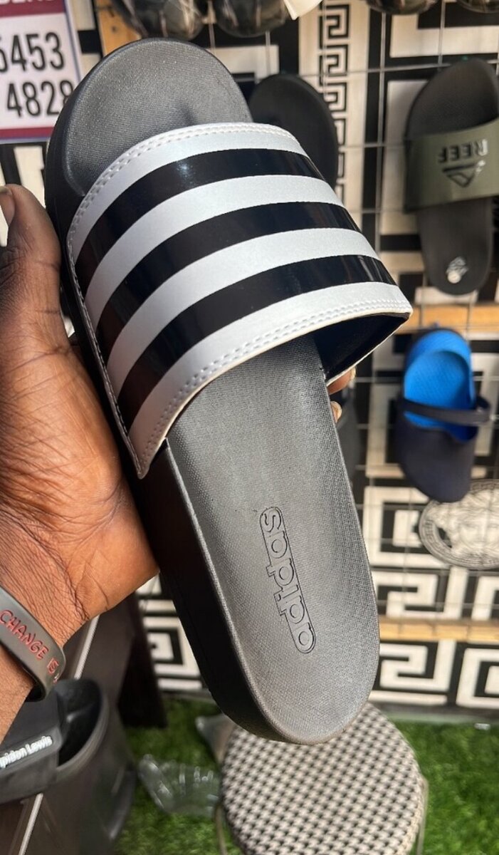 Adidas 3 stripes slides