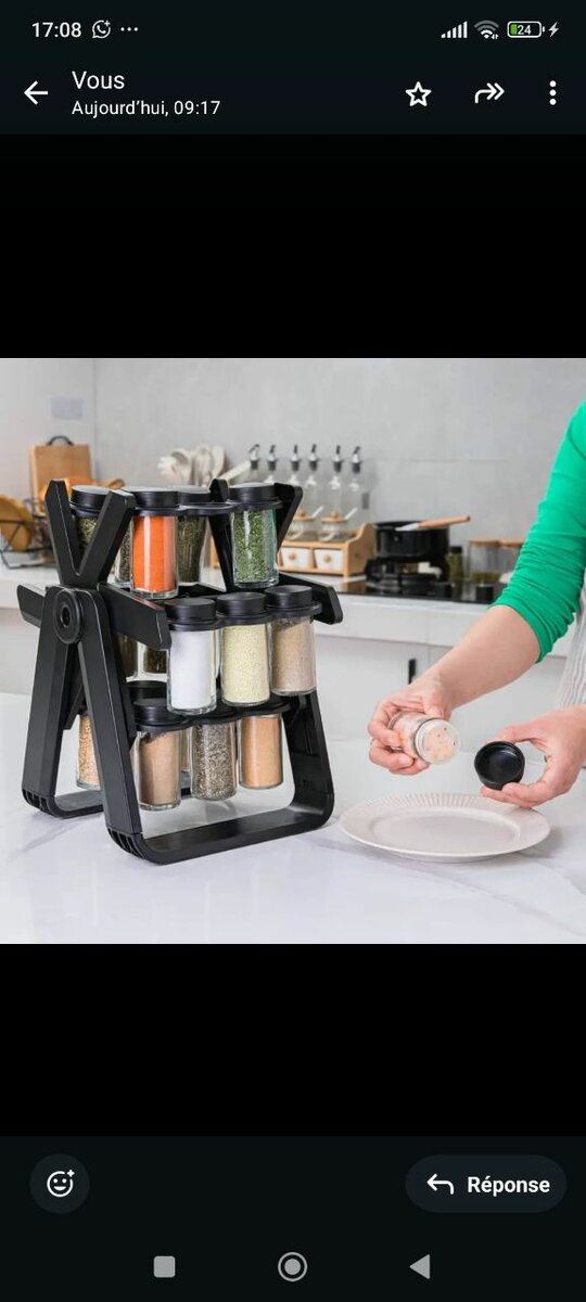 Support à épices rotatif 360°