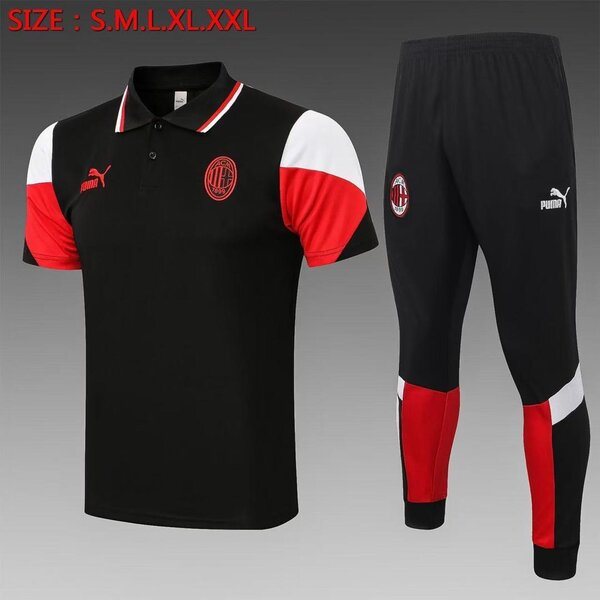 Ensemble polo Puma et pantalon AC Milan noir