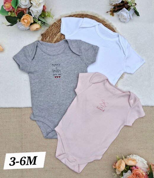 Lot de 3 bodies bébé 3-6M