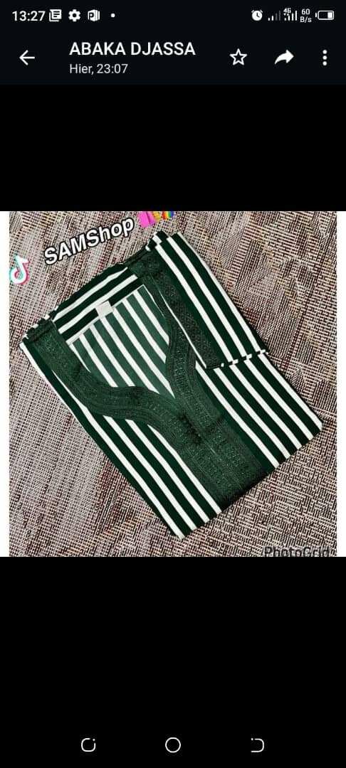 Boubou hommes à rayures