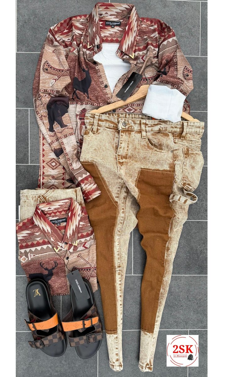 Ensemble chemise et jeans élégant