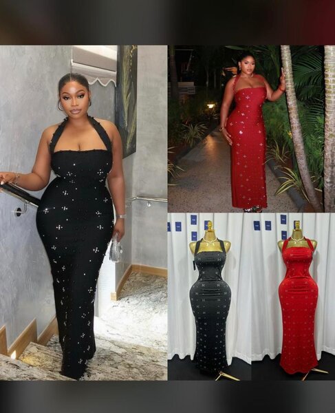 Robe longue à paillettes élégante