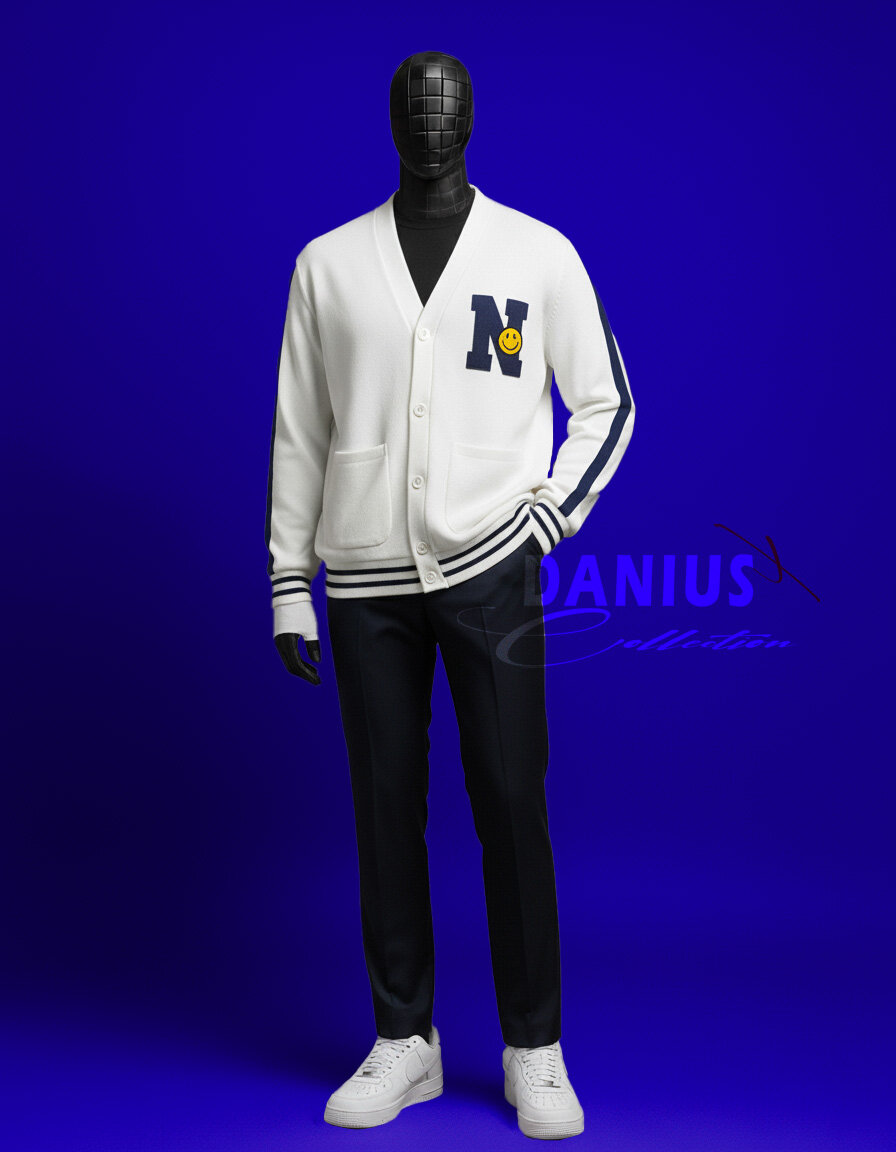 Cardigan varsity sportif pour homme