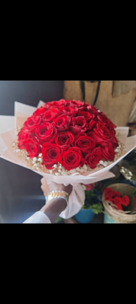 Bouquet de 50 roses rouges