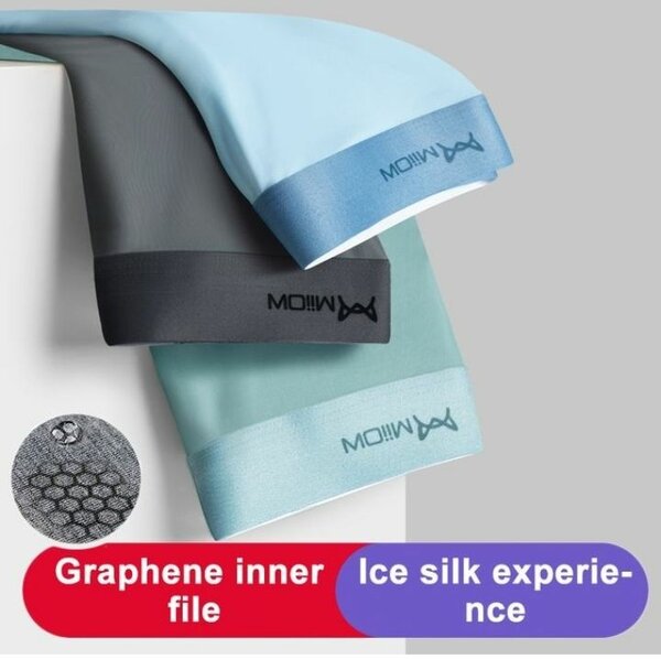 3Pcs/Set Men's Underwear Ice Silk Boxer