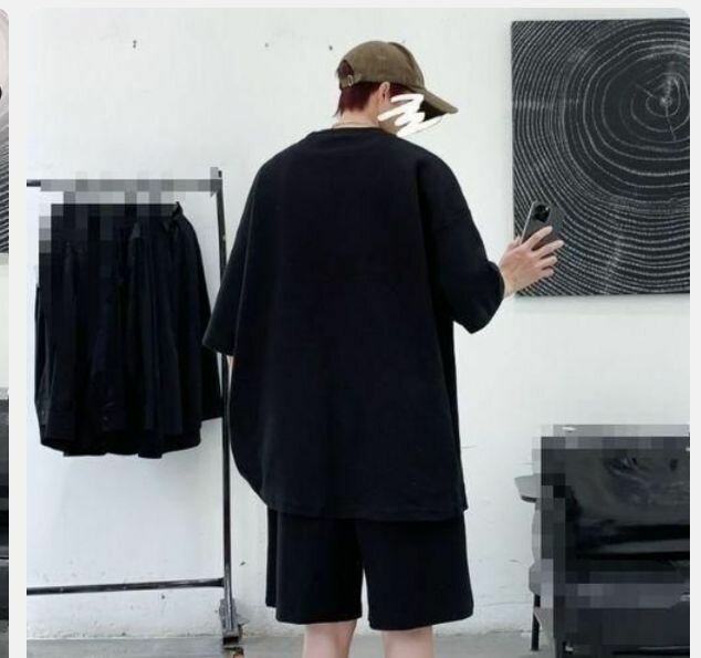 Ensemble décontracté noir homme