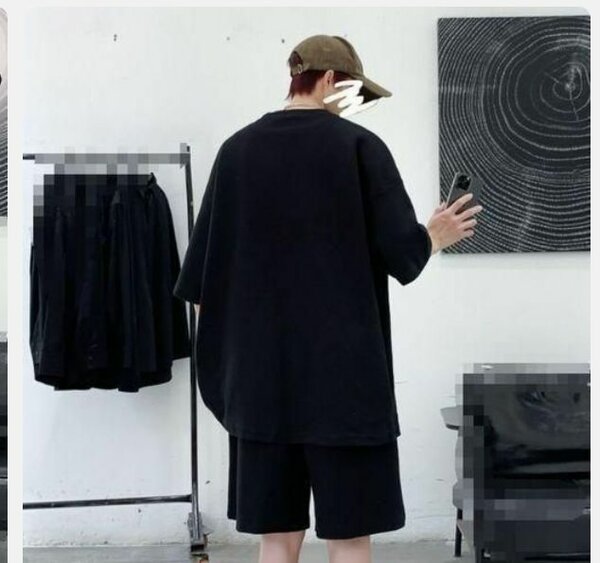 Ensemble décontracté noir homme