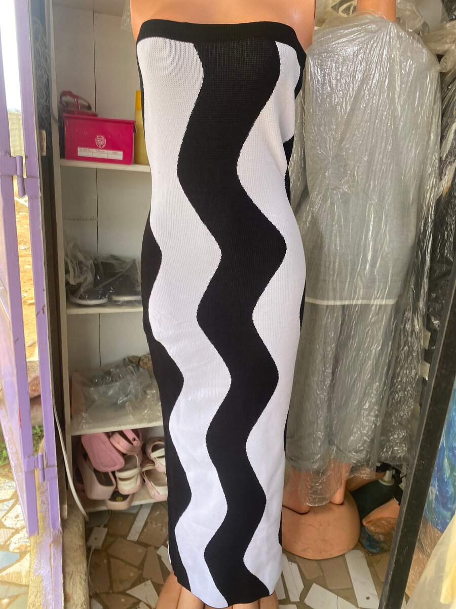 Robe Tube Rayée Chic