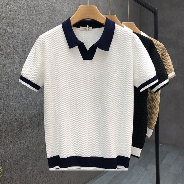 Polo homme tricoté
