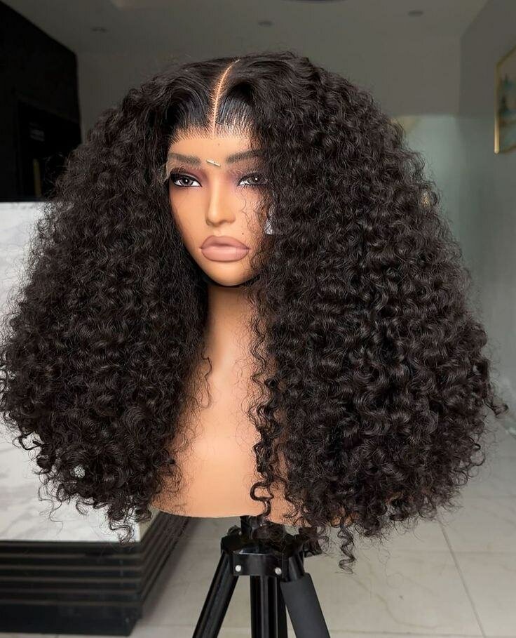Perruque lace front bouclée